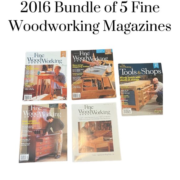Fine Woodworking 2016 bundle of 5 magazines. DIY Woodworking Home Improvement - Picture 1 of 8